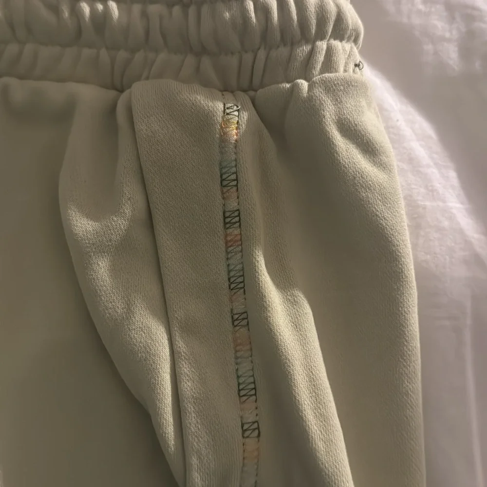 Green Nike sweat shorts